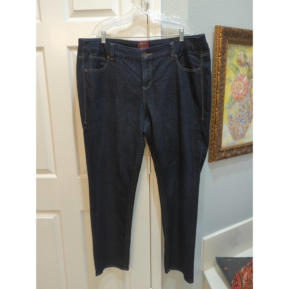 Torrid Dark Wash Pink Label Stretch Jeans Sz 22